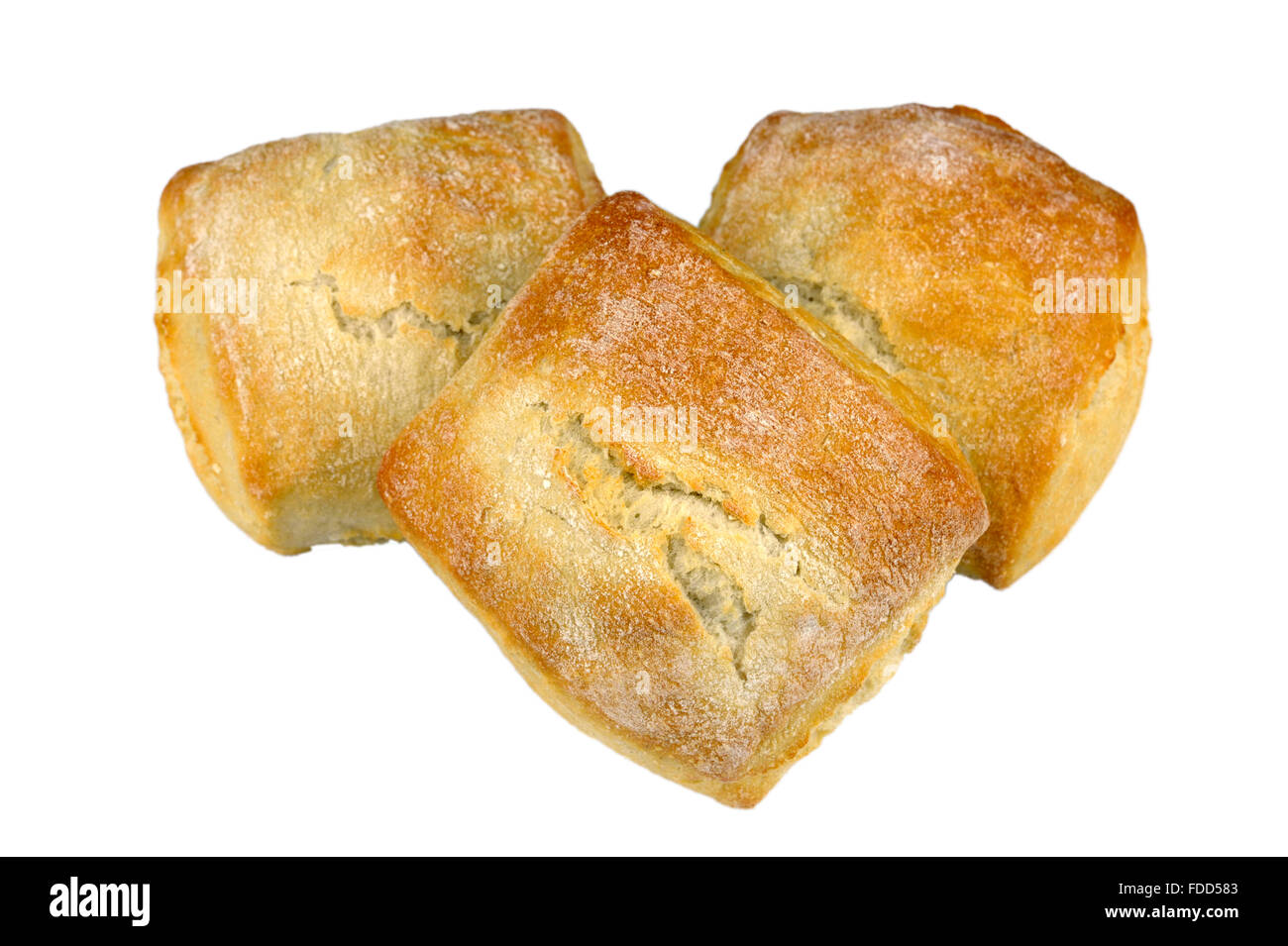 Stein Brötchen weiß Brot. Stockfoto