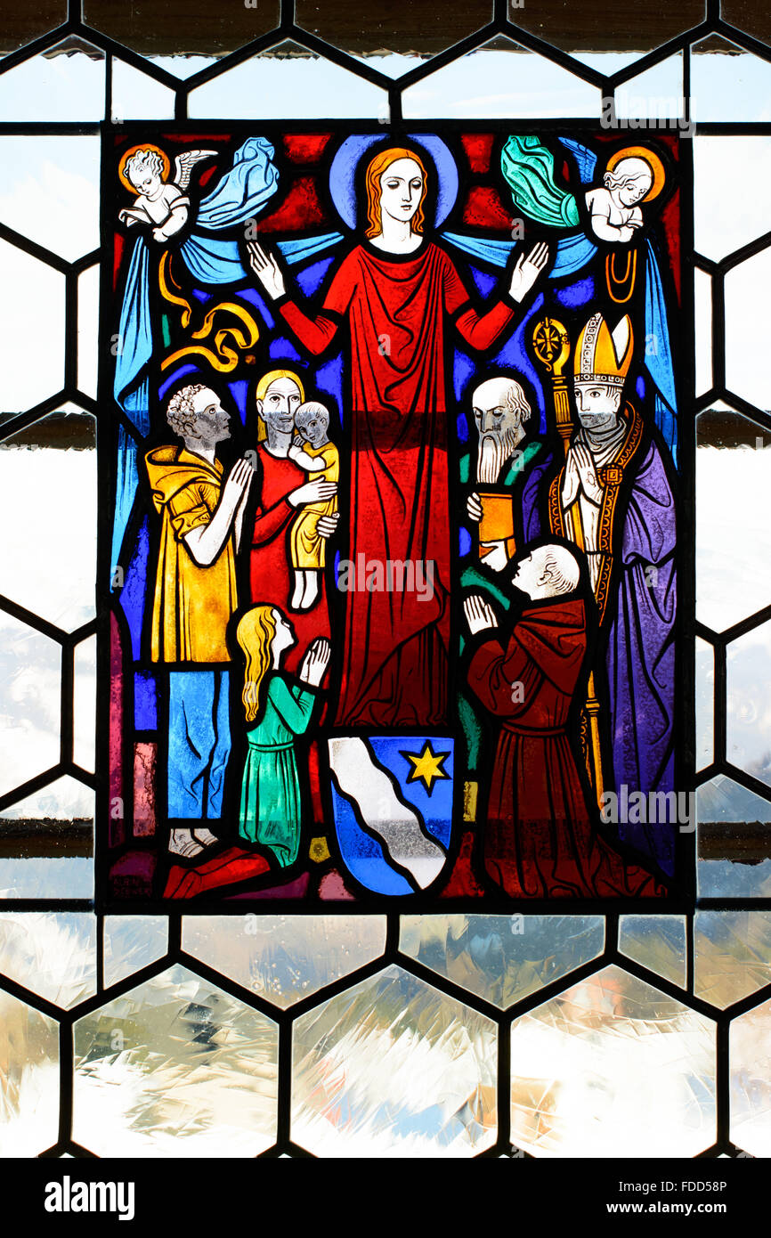 Buntglas Kirchenfenster Stockfoto