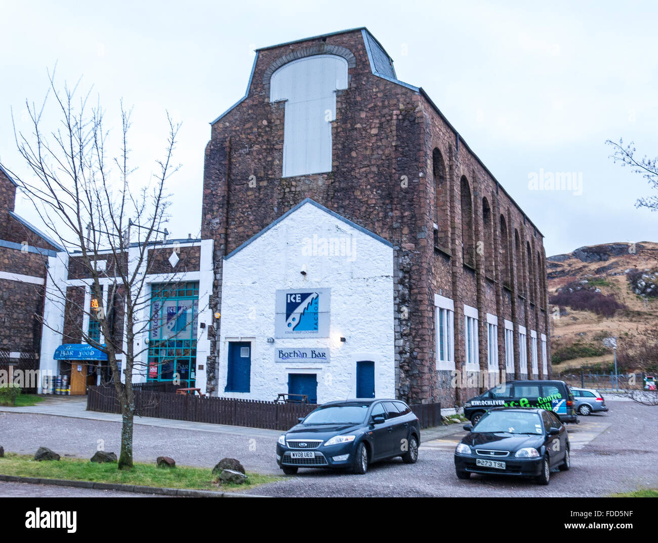 Eis-Faktor, die National Ice Climbing Centre und Atlas Brauerei in Kinlochleven Lochaber, Schottland. Stockfoto