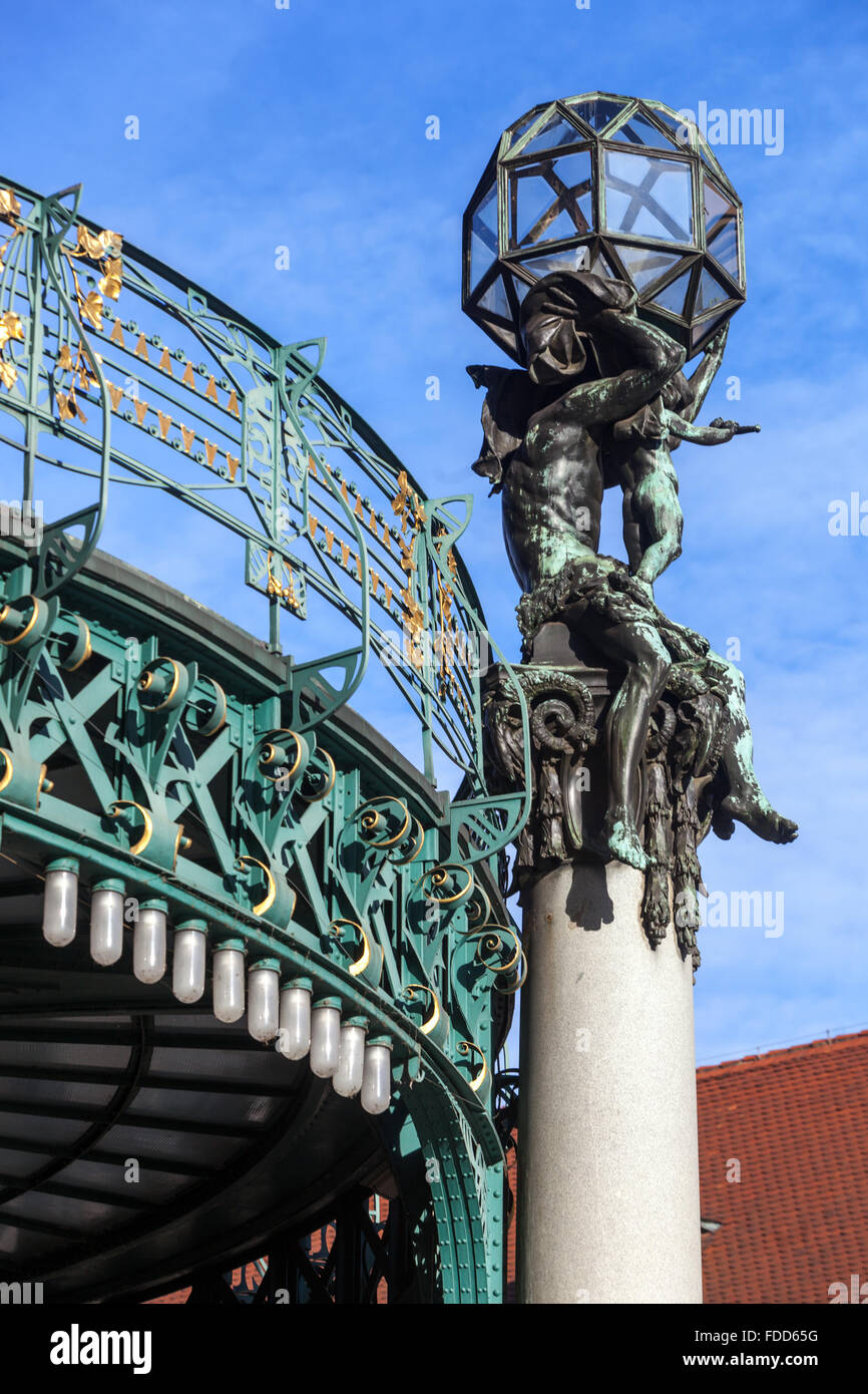 Prager Jugendstil, Gemeindehaus Prag, Tschechische Republik, Europa Stockfoto