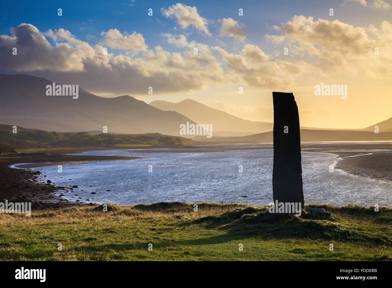 Ein keltisches Kreuz auf die Kyle von Durness in Nord-West-Schottland Stockfoto