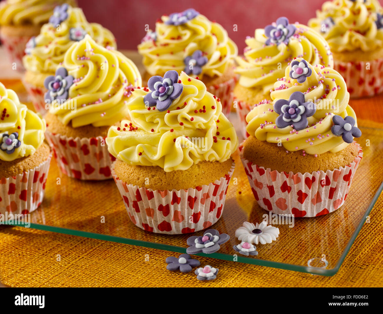 Vanille cupcakes Stockfoto