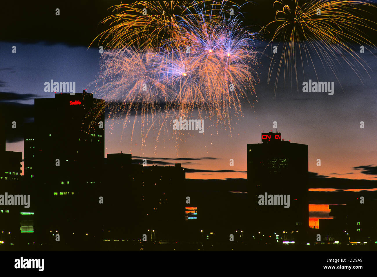 Canada Day firewworks Stockfoto