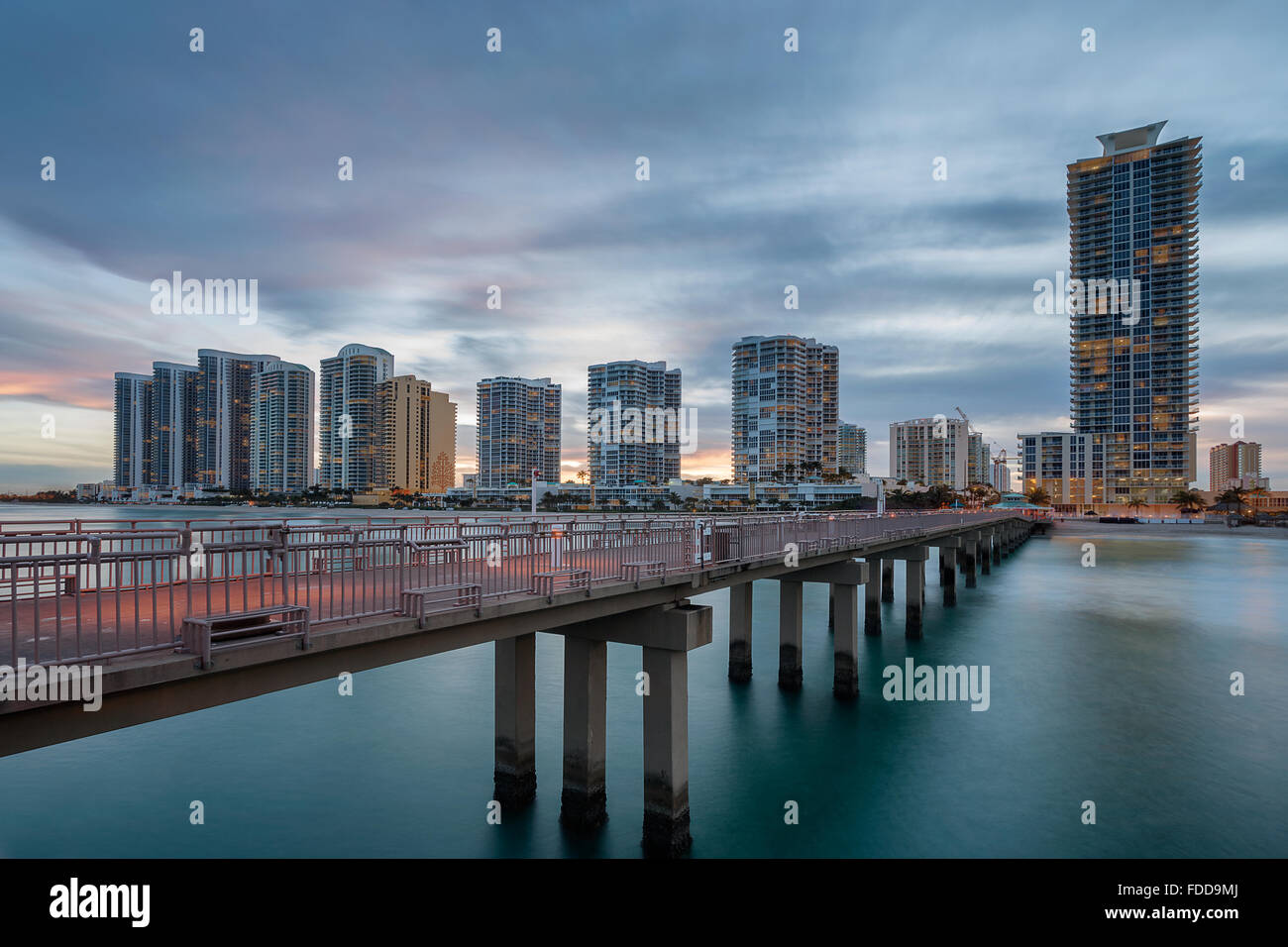 Sunny Isles Beach Sunset, Miami, Florida Stockfoto