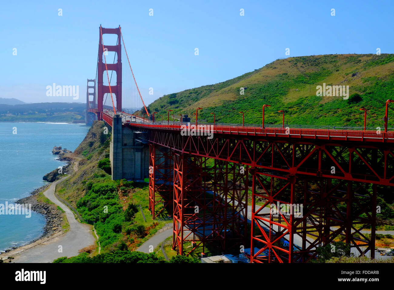 Golden Gate Brücke San Francisco Bucht Kalifornien CA rot Stockfoto