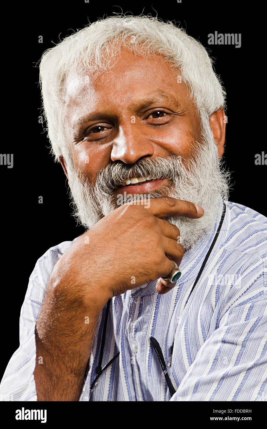 1 indische Senior erwachsenen Mann Stockfoto