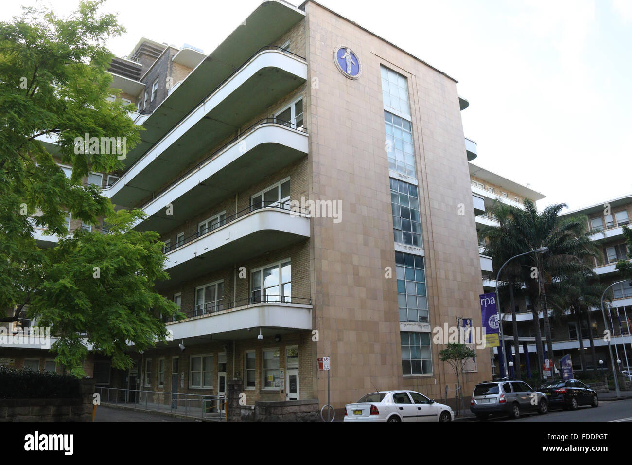 Royal Prince Alfred Hospital (RPA) bei Missenden Road, Camperdown in Sydney, Australien. Stockfoto