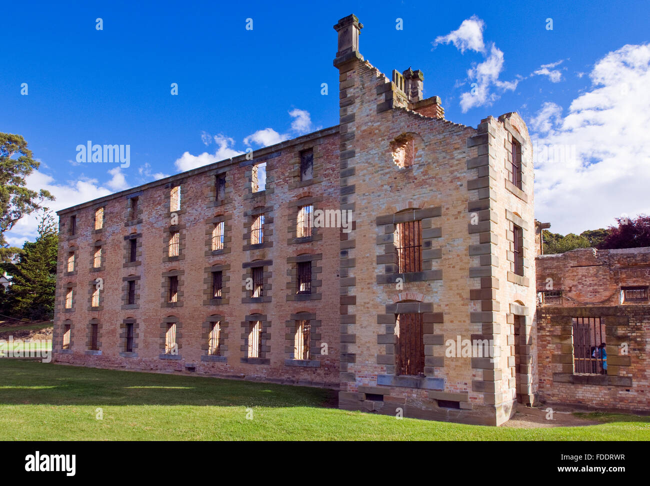 Ruinen der wichtigsten Gefängnisgebäude in Port Arthur Strafkolonie in Tasmanien Stockfoto