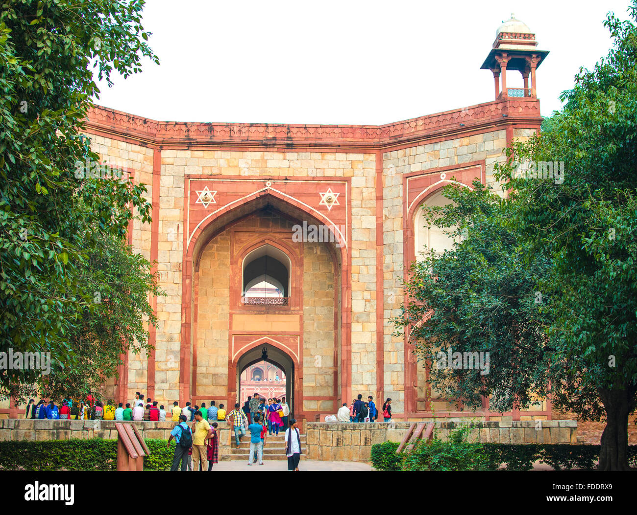 Die Hauptmoschee von Old Delhi in Indien Sehenswürdigkeit, Kunst, Kathedrale Moschee, Geschichte, Indien, islamische Architektur, Moschee-Kathedrale Moschee Stockfoto