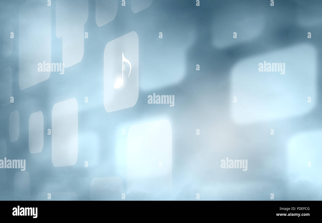 Konzeptionelle Hintergrundbild mit Musik Notenschlüssel und Noten Stockfoto