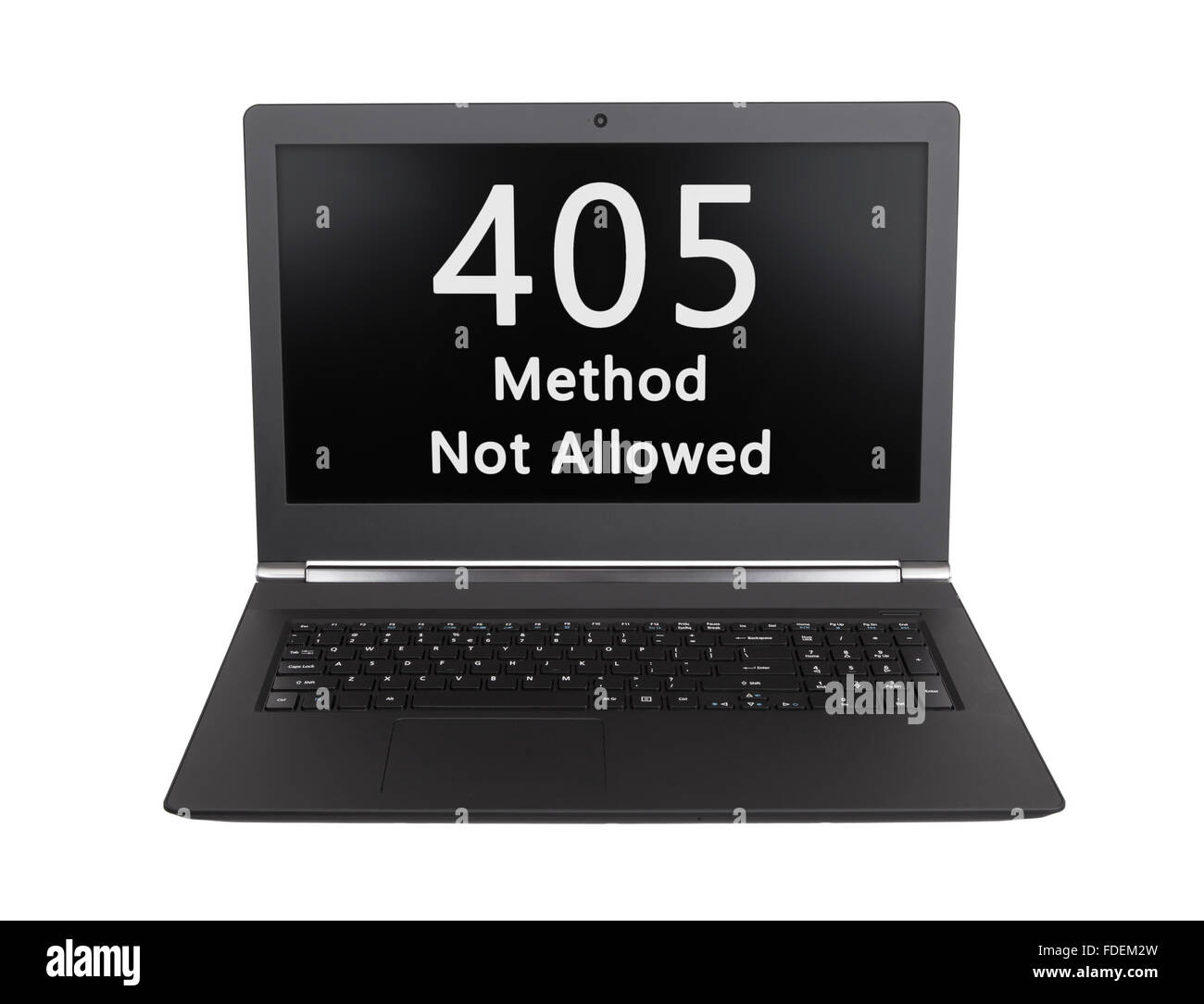 HTTP-Statuscode auf einem Laptop-Bildschirm - 405 Methode nicht erlaubt Stockfoto