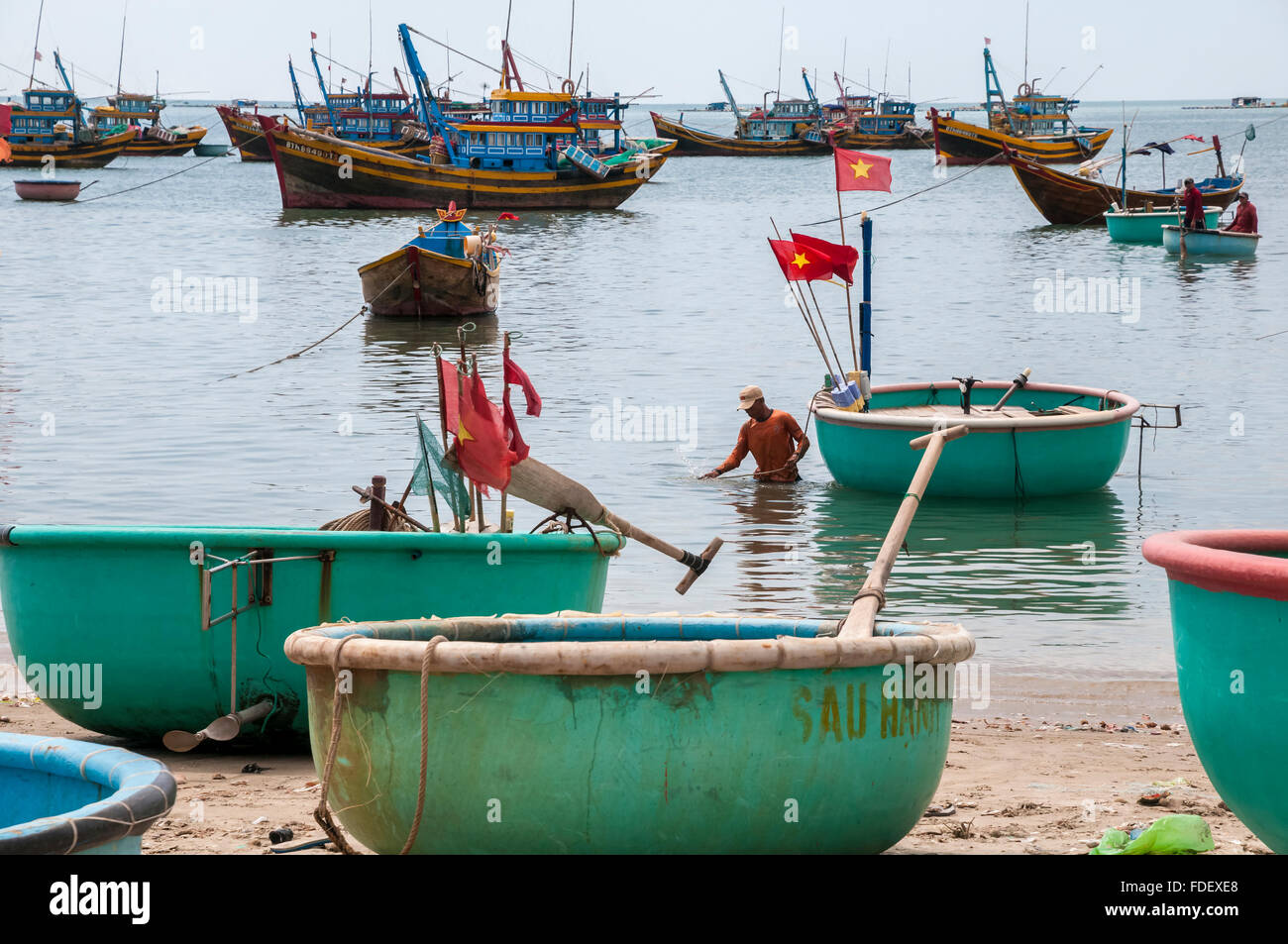 Vietnam. Vietnam. Ost-Asien. Mui Ne Beach, Binh Thuan, Stockfoto