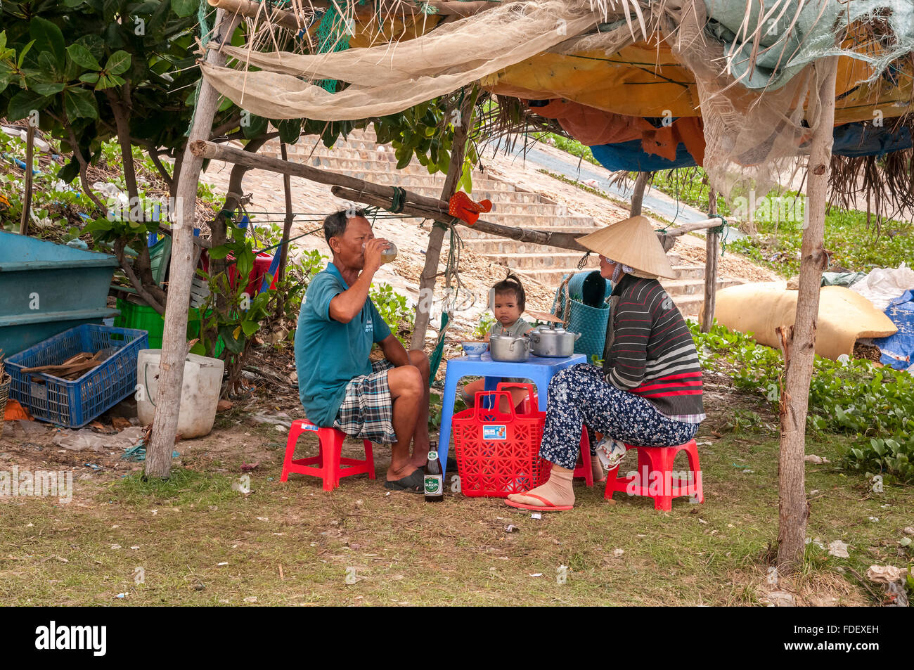 Vietnam. Vietnam. Ost-Asien. Mui Ne Beach, Binh Thuan, Stockfoto