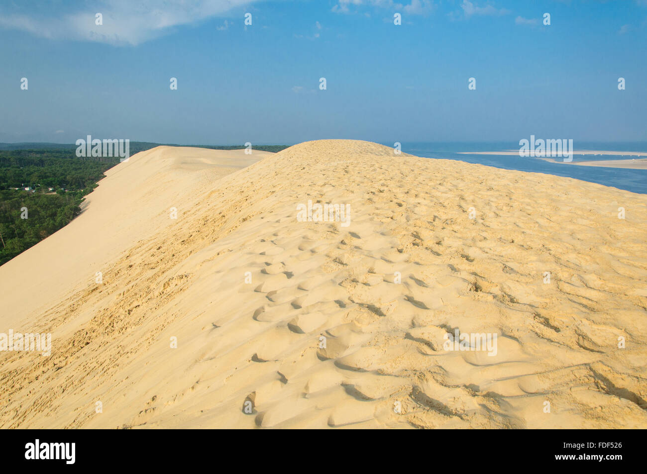 Düne von Pyla: eine hohe Sanddüne in Frankreich Stockfoto