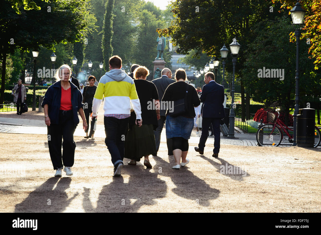 Esplanade Park, Helsinki, Finnland. Stockfoto
