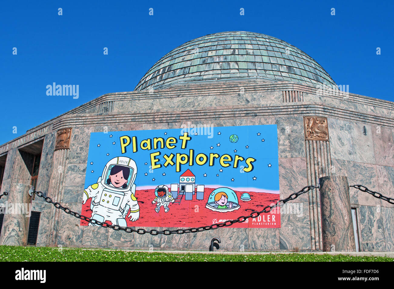 Chicago, Illinois, Vereinigte Staaten von Amerika, USA: das Adler Planetarium, das öffentliche Museum für Astronomie und Astrophysik gewidmet Stockfoto