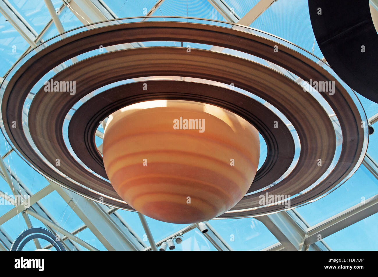 Chicago, Illinois, Vereinigte Staaten von Amerika: Rekonstruktion des Sonnensystems im Adler-Planetarium Stockfoto