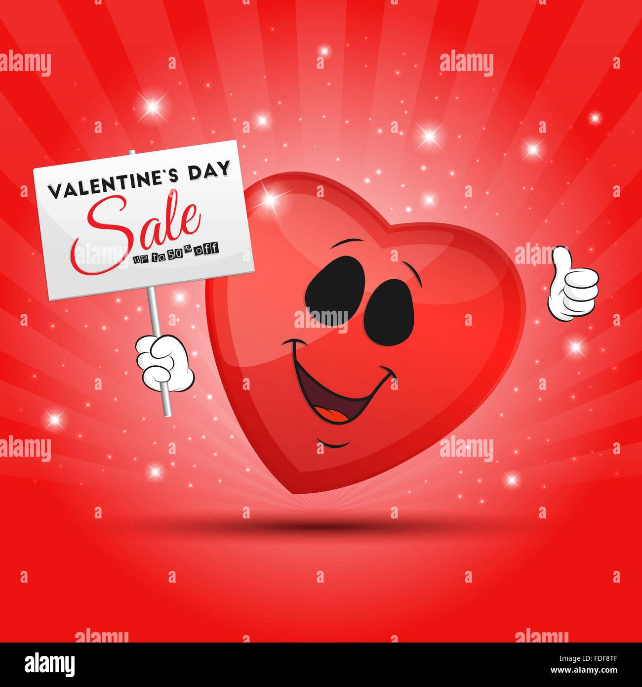 Vektor-Illustration eines abstrakten lustige rotes Herz mit Plakat für Ihr design Stock Vektor
