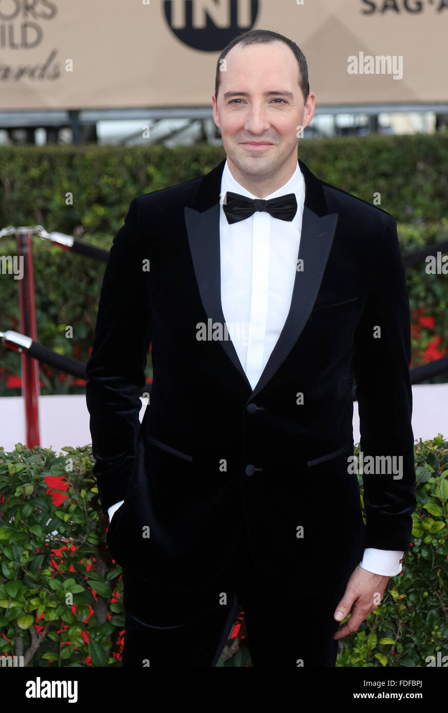 Schauspieler Tony Hale besucht die 22. Annual Screen Actors Guild Awards, SAG Awards, bei The Shrine Auditorium in Los Angeles, USA, am 30. Januar 2016. Foto: Hubert Boesl /dpa - NO-Draht-Dienst- Stockfoto