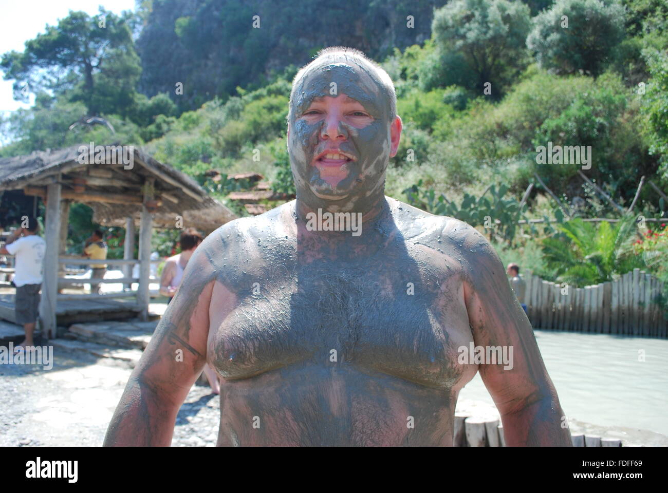 Schlamm-Bad und Wellness Stockfoto