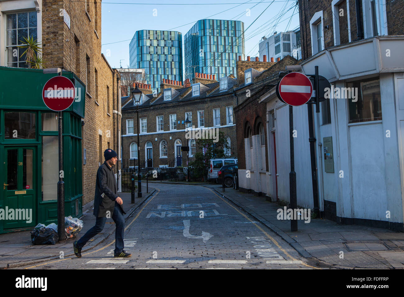 Alte und neue Gehäuse Kings Cross, London Stockfoto