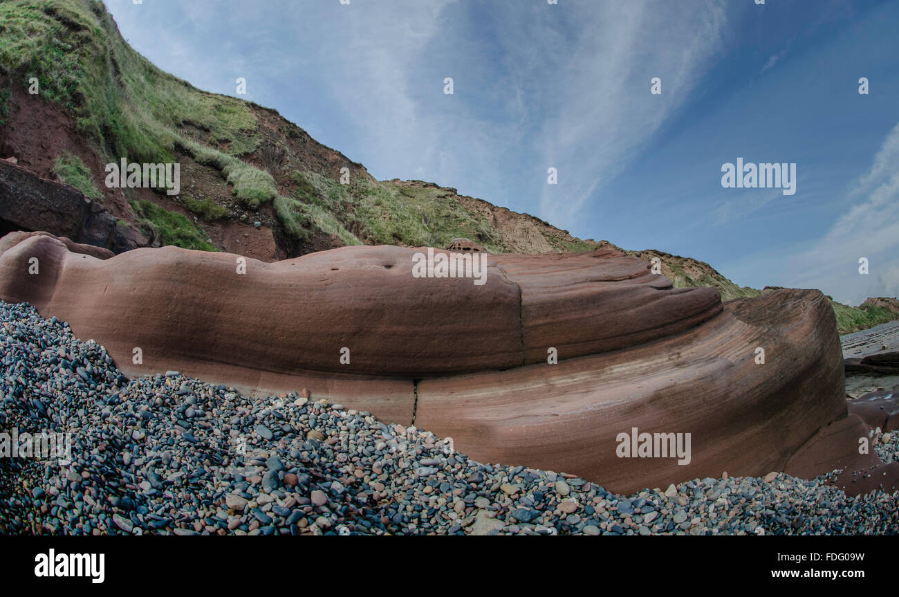 Sandstone Shore Detail at St Bees Stockfoto