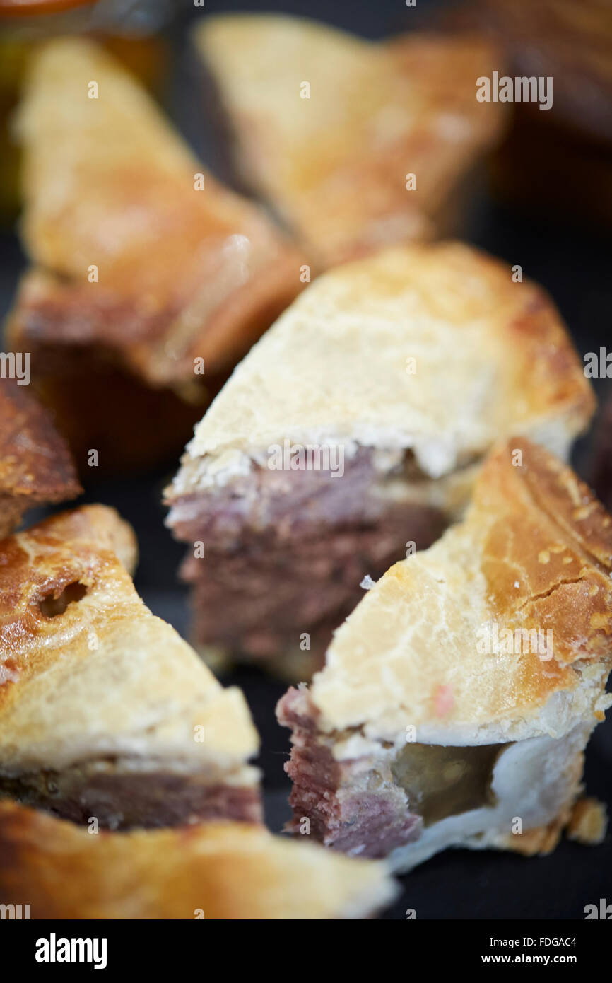 Vorspeise Vorspeise Backen gebacken (Methode des Kochens) werden unscharfe britische britische britische Küche Stück kalt Conc Kochen vorbereitet Stockfoto