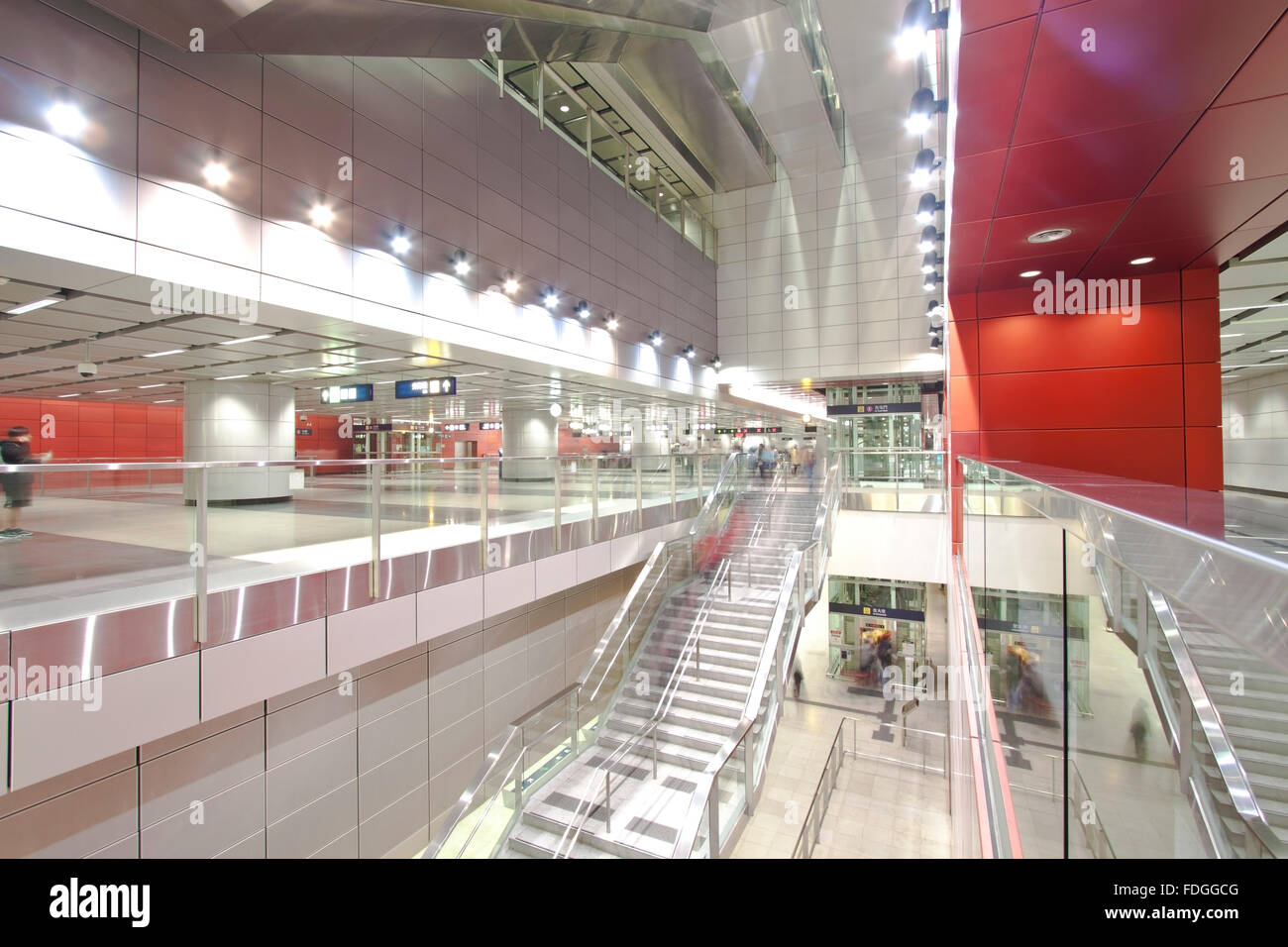 U-Bahnstation in Hong Kong Stockfoto