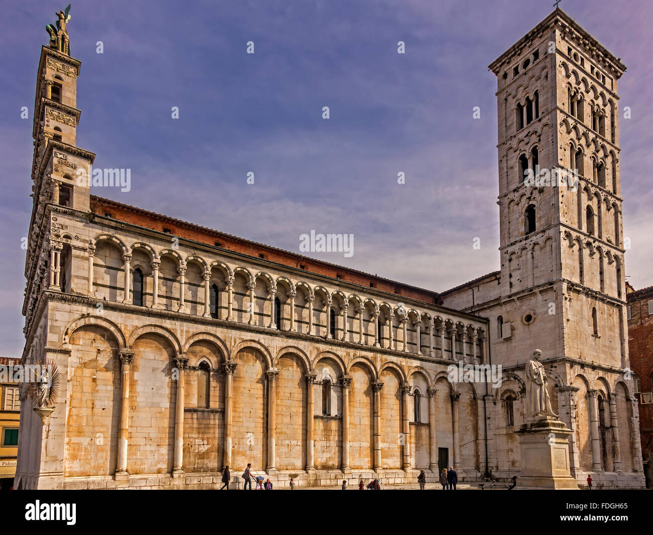 San Michele Church Lucca Toskana Italien Stockfoto