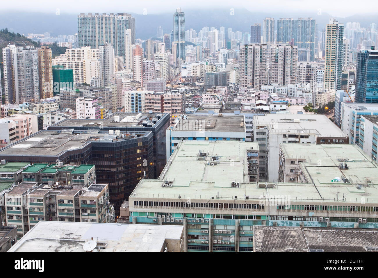 Hong Kong Innenstadt in Kowloon district Stockfoto
