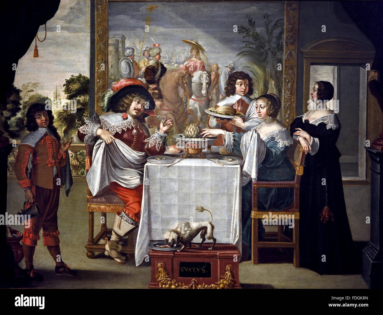Die die fünf Sinne Geschmack (Anonym, laut) Abraham Bosse 1602-1676 Frankreich Französisch Stockfoto