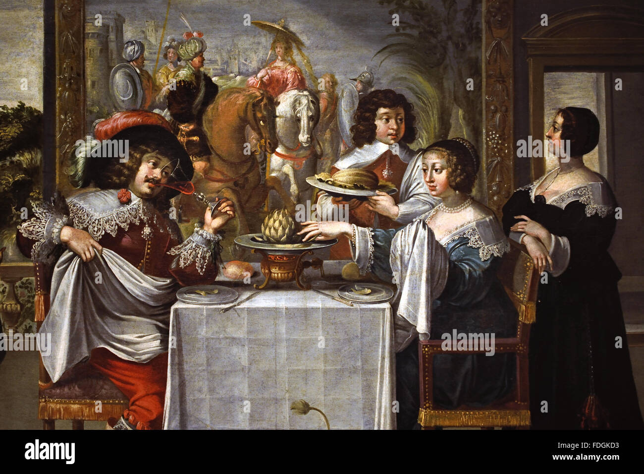 Die die fünf Sinne Geschmack (Anonym, laut) Abraham Bosse 1602-1676 Frankreich Französisch Stockfoto