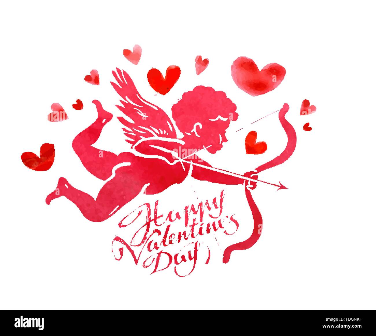 Happy Valentines Day. Grußkarte. Vektor-illustration Stock Vektor