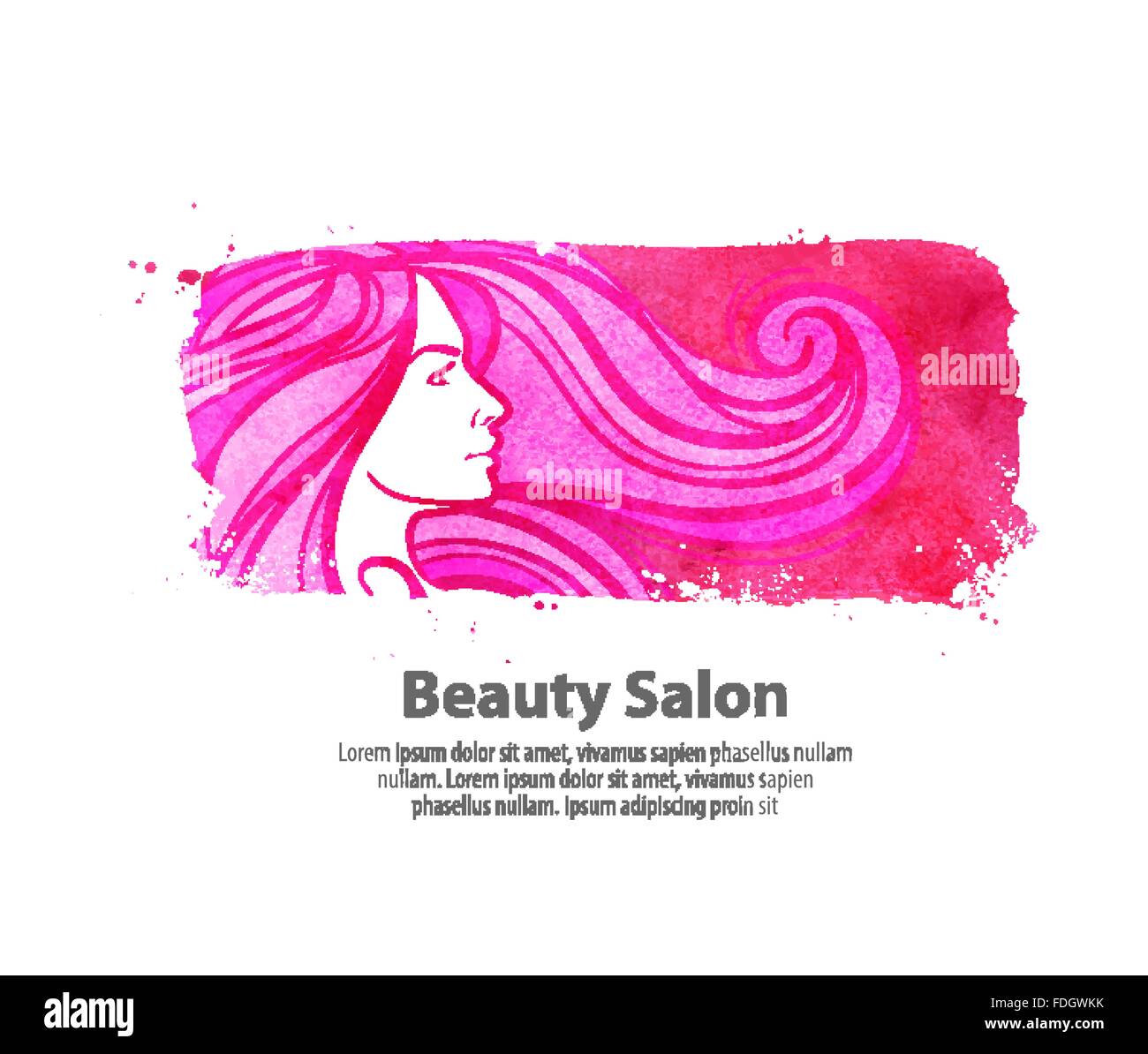 Schönheitssalon, Salon-Vektor-Logo-Design-Vorlage. Kosmetik, Make-up oder Barbershop-Symbol Stock Vektor