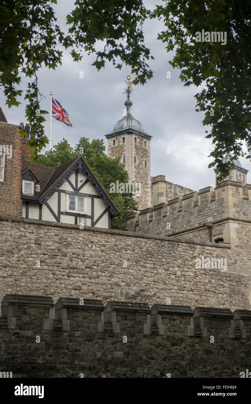 Tower von London in England, Großbritannien. Stockfoto