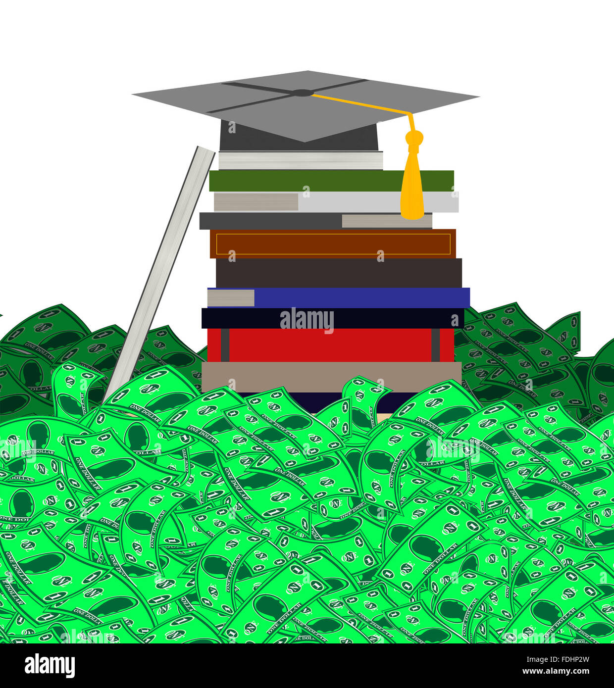 Hohen Kosten der Hochschule Stockfoto
