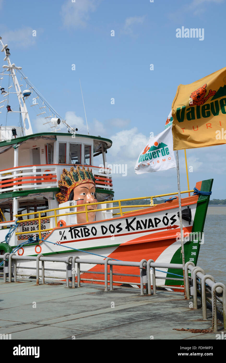 touristischen Boot Porto Amazonas Ver O Peso Belem Para, Brasilien Stockfoto