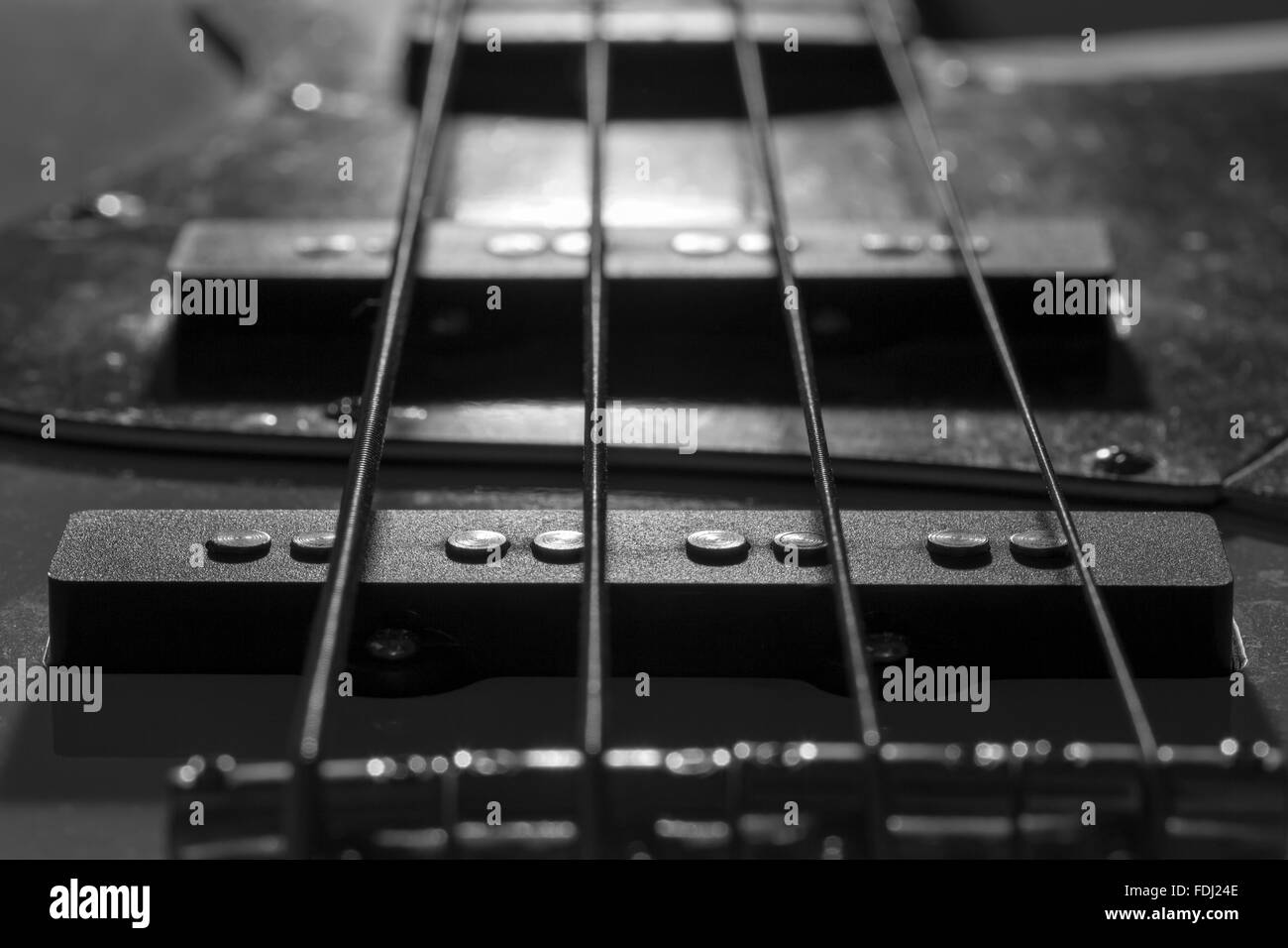 Bass-Gitarre Pickups Stockfoto