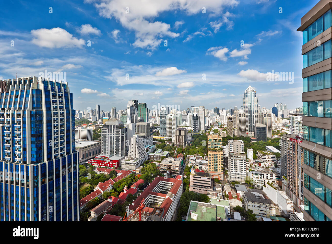 Ansicht der Lumphini verstiess. Pathum Wan District, Bangkok, Thailand. Stockfoto