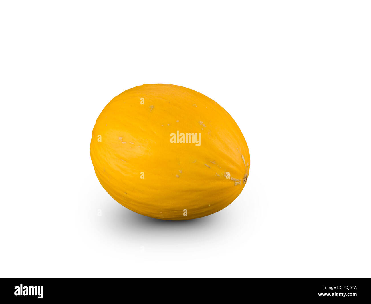 Organische Melone isoliert auf weißem Stockfoto