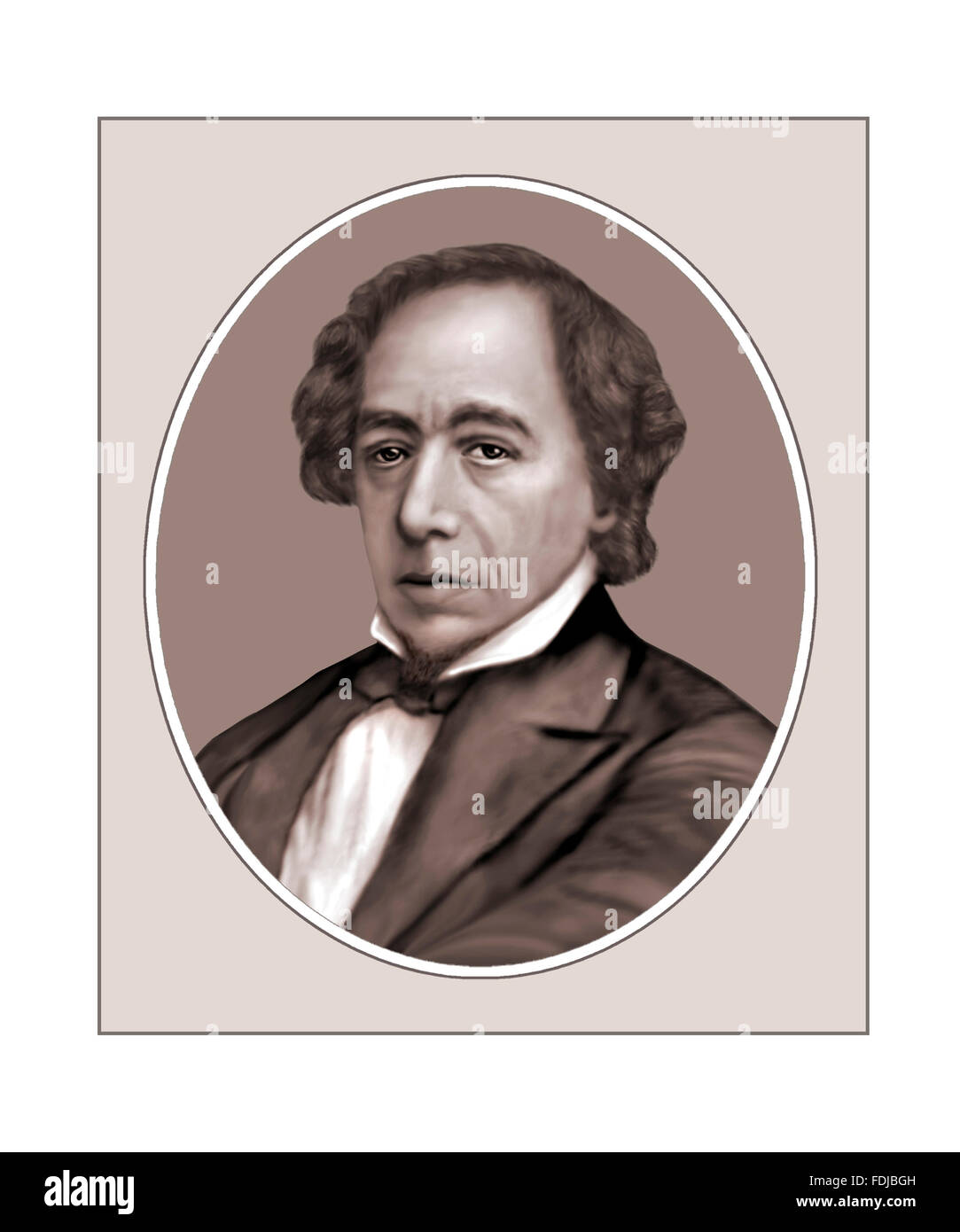Benjamin Disraeli, Staatsmann, Schriftsteller, Porträt Stockfoto