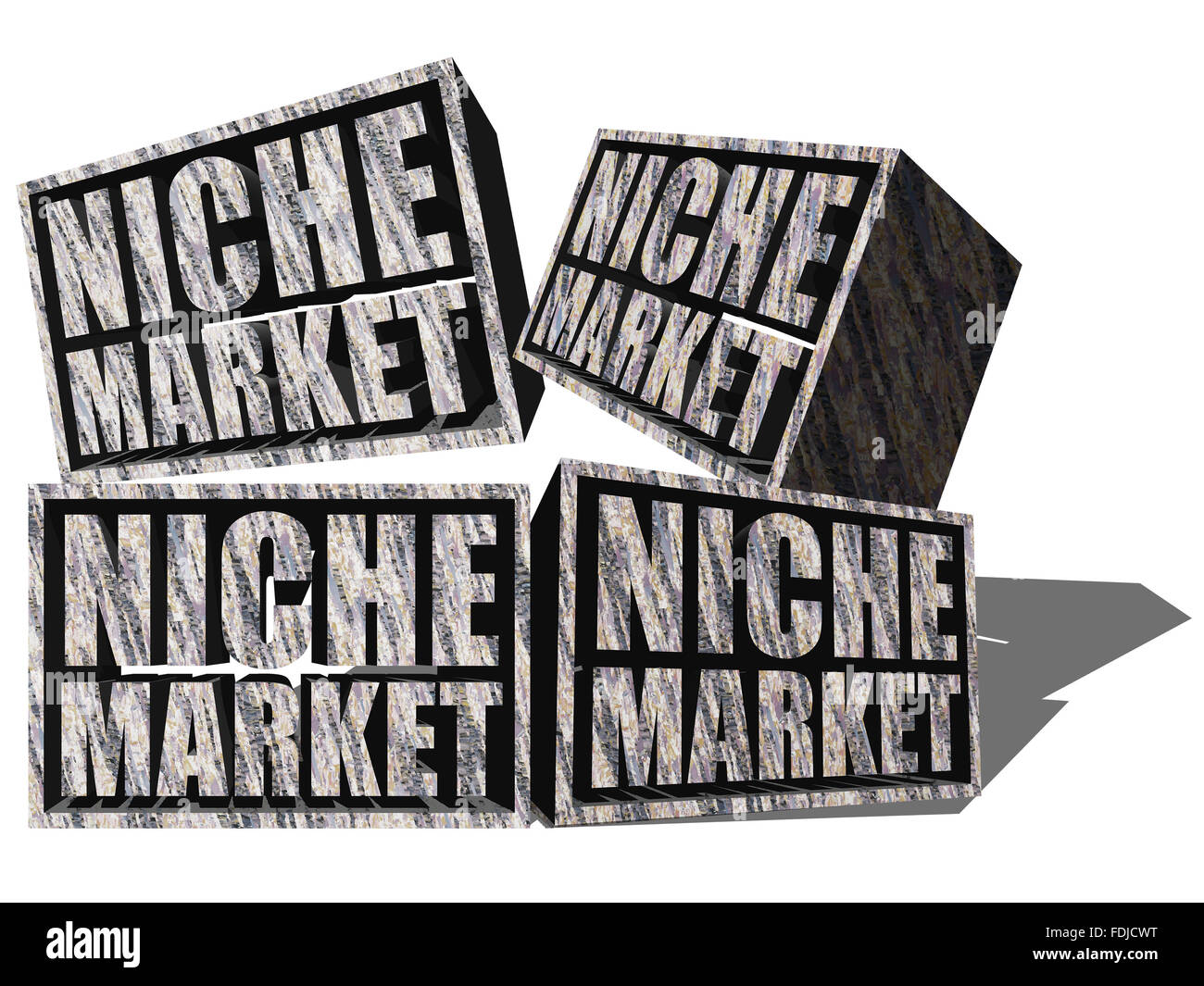 Nische Markt Blöcke Stockfoto
