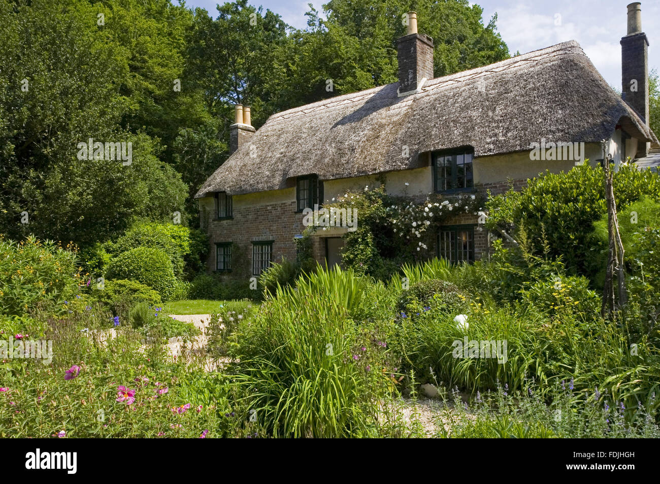 Hardys Cottage, dem Geburtsort 1840 der Schriftsteller und Dichter Thomas Hardy, bei höheren Brockhampton, in der Nähe von Dorchester, Dorset. Stockfoto