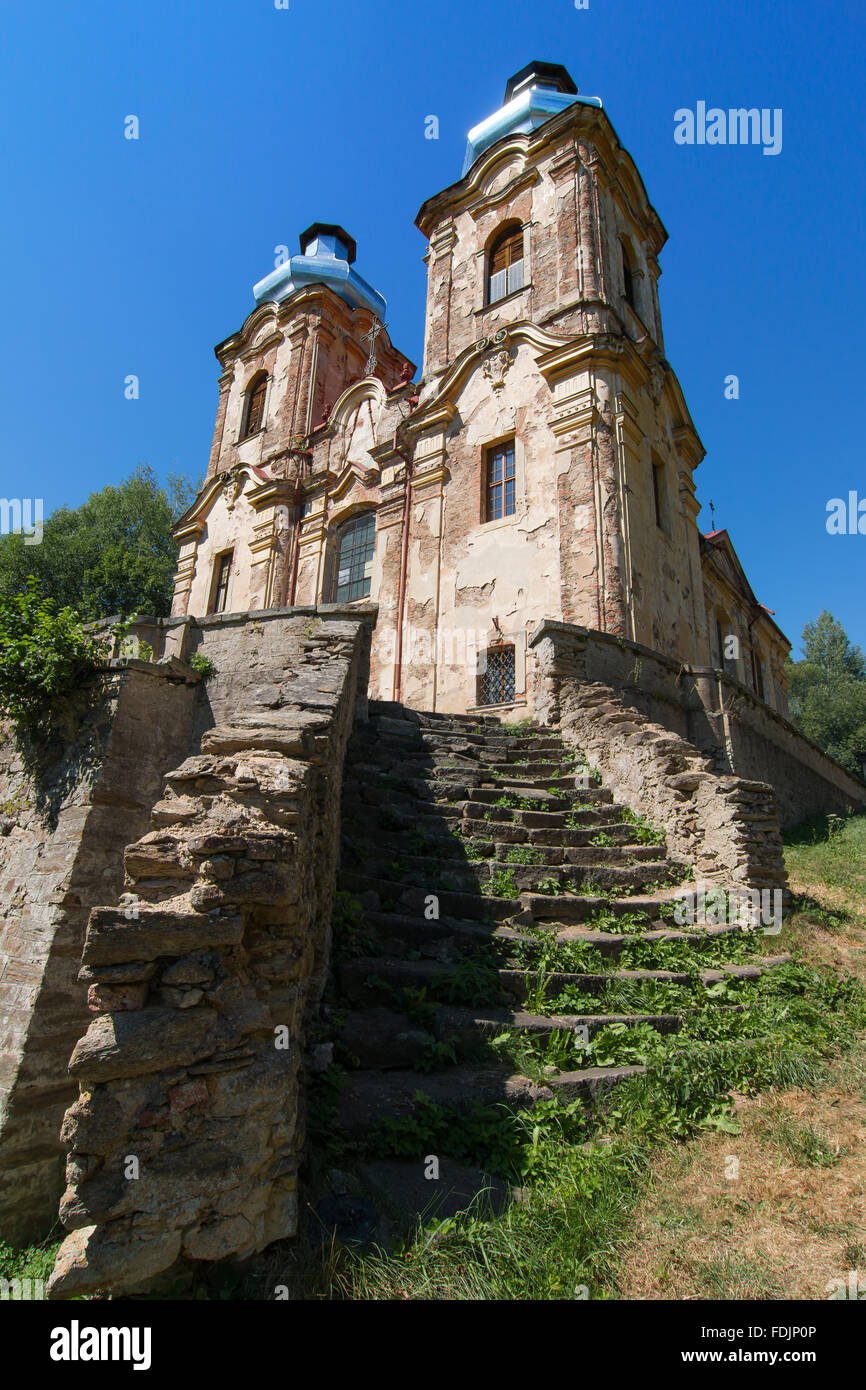 Die Kirche der Heimsuchung - Skoky, Žlutice, Tschechische Republik Stockfoto
