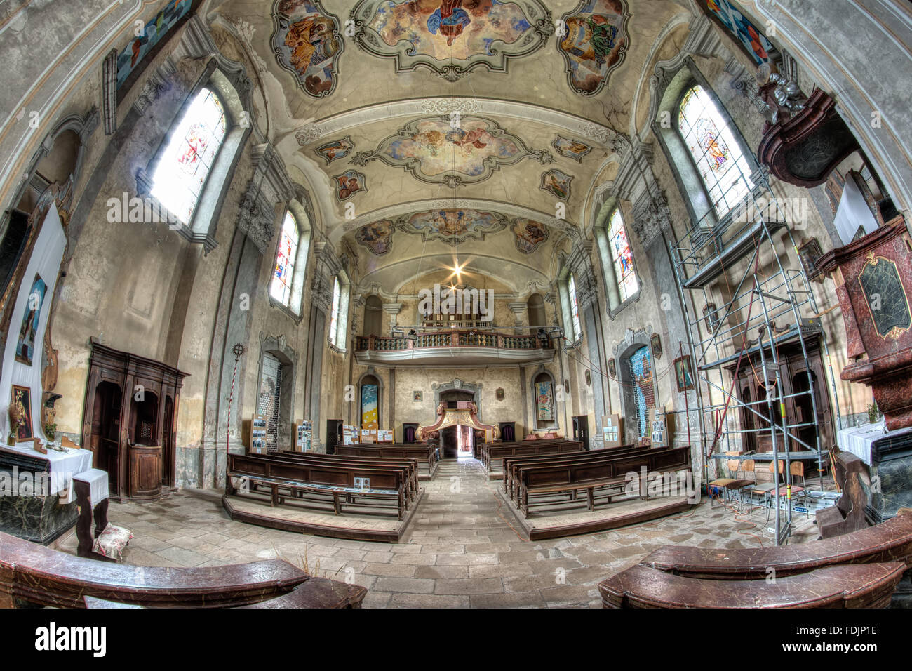 Die Kirche der Heimsuchung - Skoky, Tschechische Republik Stockfoto