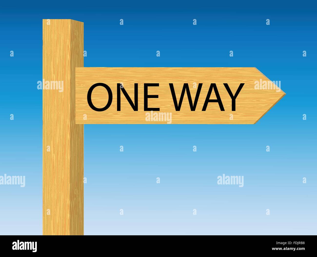 One Way Directional Straßenschild Stock Vektor