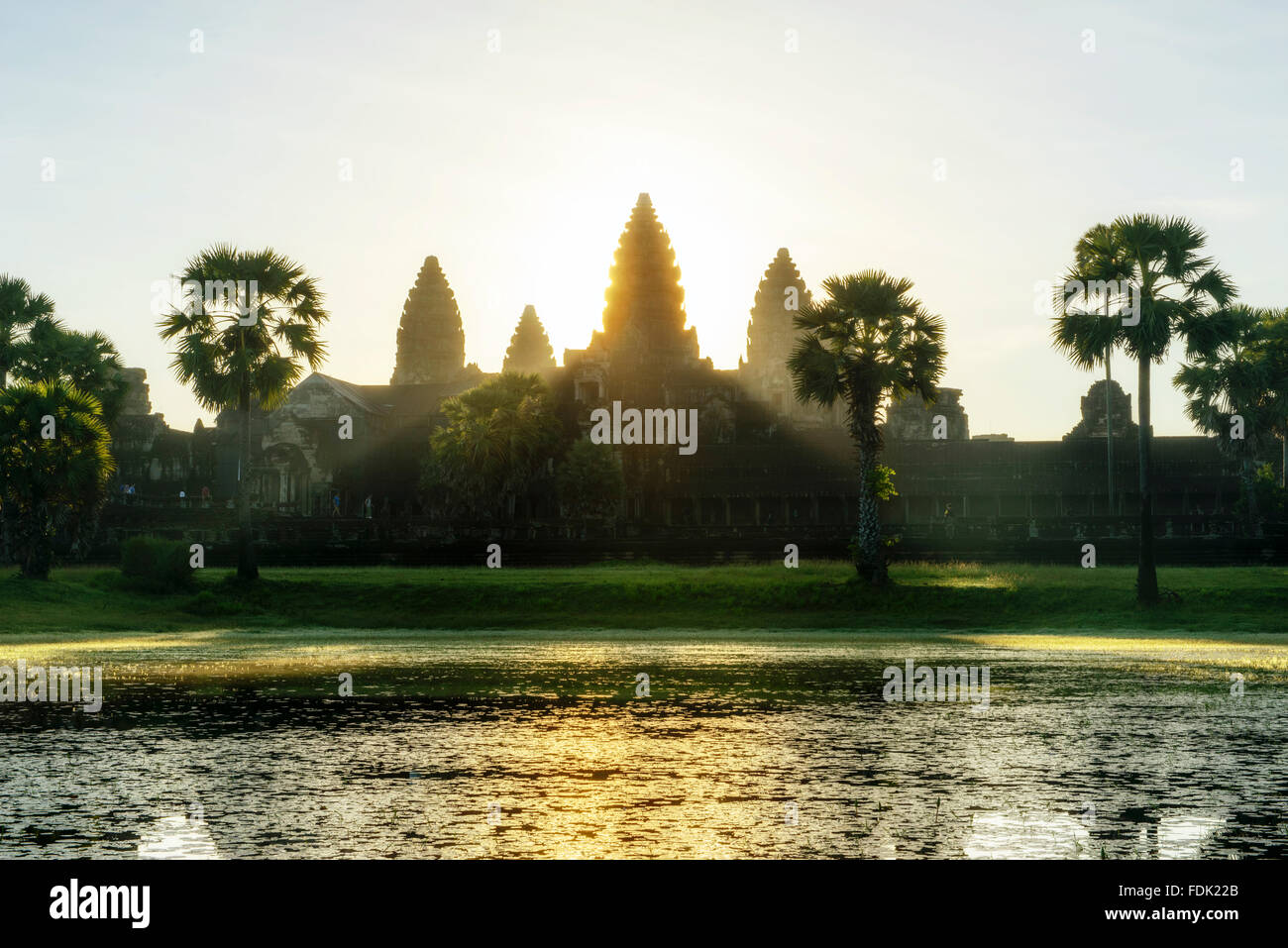 Silhouette von Angkor Wat, Siem Reap, Kambodscha Stockfoto