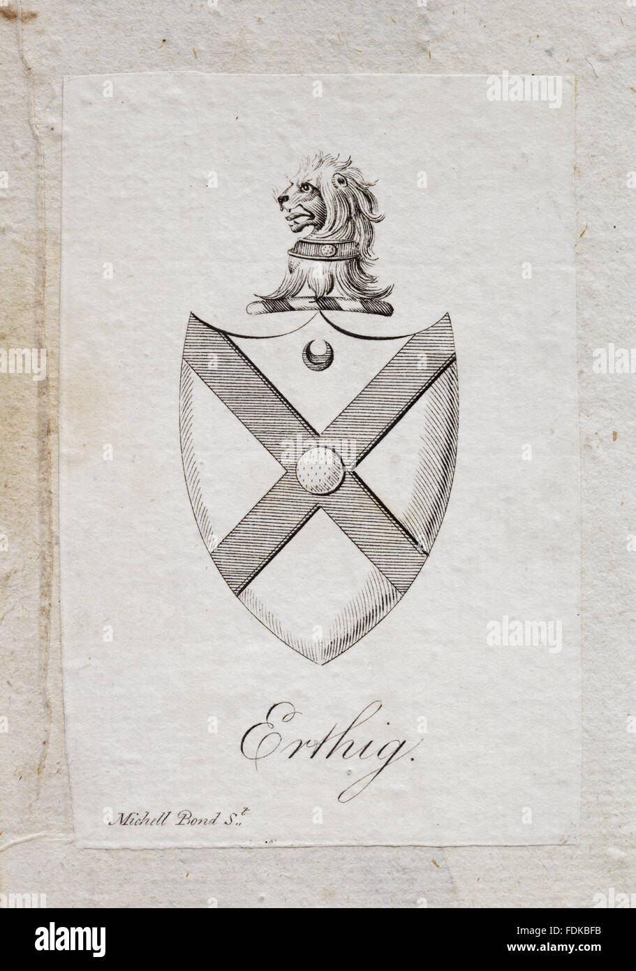 Exlibris in jedem Menschen seine eigene Brewer (London: gedruckt für den Autor, 1768), an Erddig, Wrexham Stockfoto
