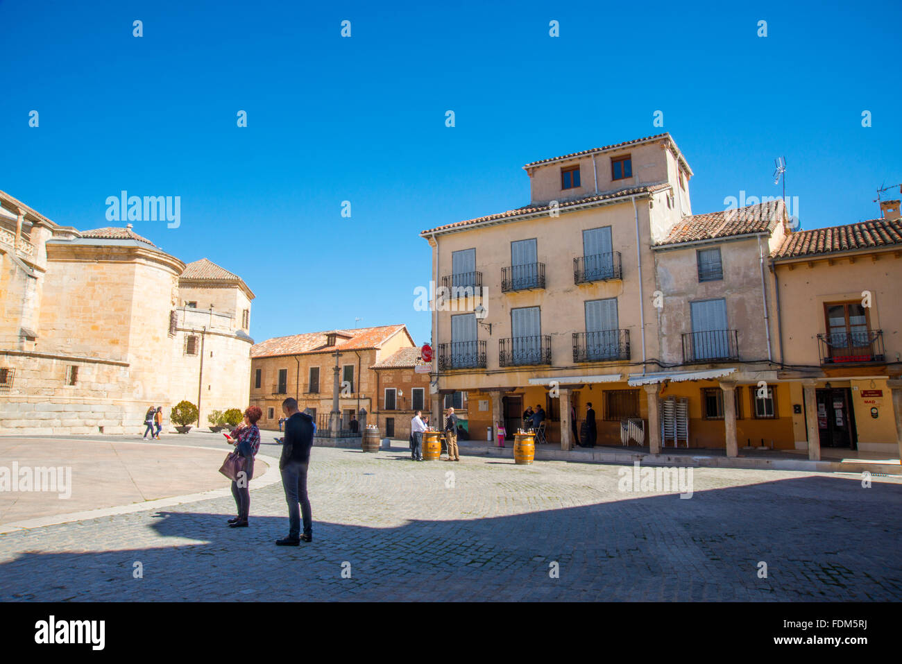 Der Hauptplatz. Torrelaguna, Provinz Madrid, Spanien. Stockfoto