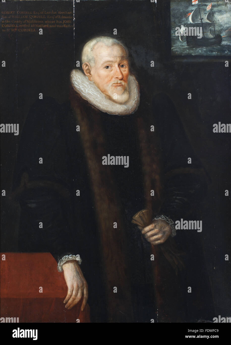 ROBERT CORDELL durch ein Anhänger von Marcus Geeraerts, der jüngere (Brügge 1561/2 - London 1635/6) an Melford Hall in Suffolk. Öl auf Holz, 1280 x 985 mm; 1123 mm (Höhe); 827 mm (Breite), CMS Anzahl 926860. Stockfoto